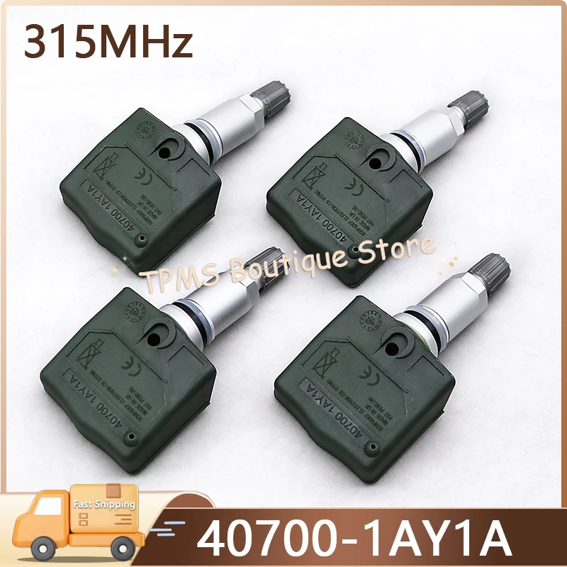 

40700-1AY1A 40700-JY10C 40700-1AA0B 4pcs 315MHz TPMS Sensor Tire Pressure Monitor System For Nissan GT-R 2010-2020