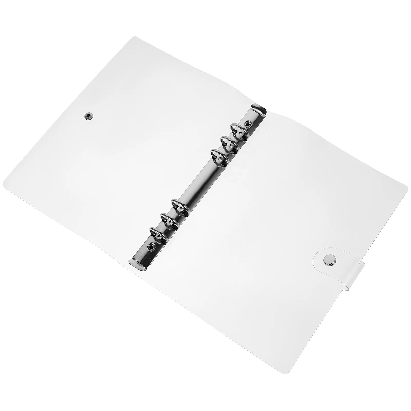 1 zestaw Przezroczysta oprawa segregatorowa A6 z 6 ringami do notatnika, planera, wytrzymały materiał PVC, organizer na dokumenty do szkoły i biura
