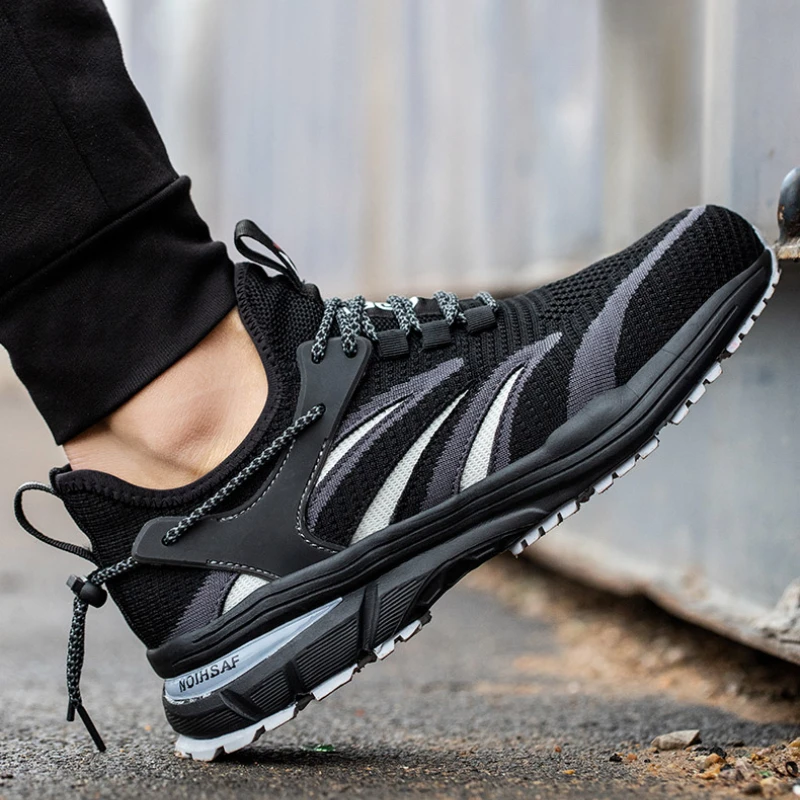 

Легкая рабочая обувь, дышащие рабочие кроссовки со стальным носком, промышленные неразрушимые туфли, мужские противопрокольные противоскользящие рабочие ботинки