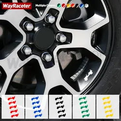 5 Pcs Car Tires Alloy Rim Wheel Sticker Reflective Graphics Vinyl Decal For Jeep Wrangler JL 2018 2019 2020 2021 2022 2023