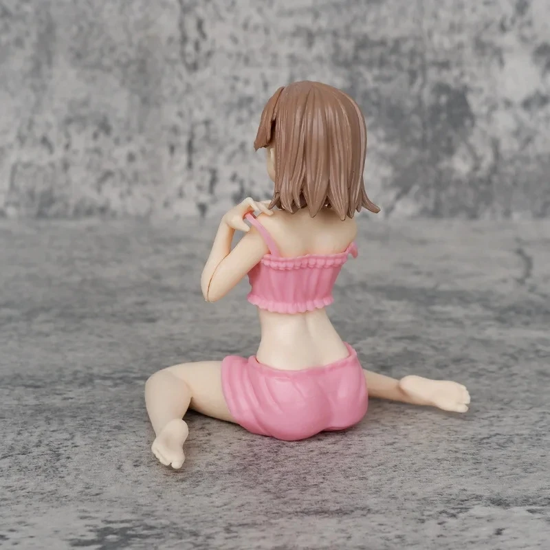 Anime Misaka Mikoto Figure Certain Scientific Railgun Relax Time Anime PVC Action Figures 110mm Figurine Toys Sitting Position