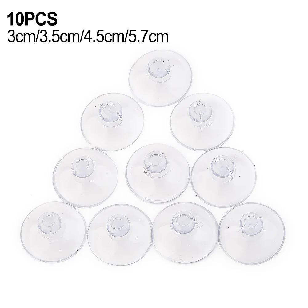 10pcs Transparent PVC Suction Cups Towel Hat Hooks Hanger For Kitchen Bathroom Glass Casement Wall Hooks Storage Hangers