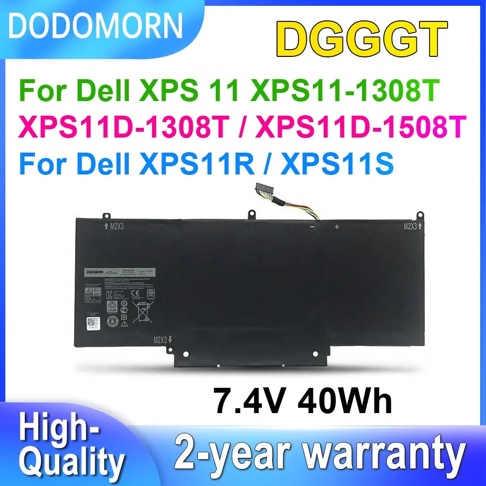 

DODOMORN DGGGT For DELL XPS 11 XPS11-1308T XPS11D-1308T XPS11D-1508T XPS11R-1508T Laptop Battery GF5CV 7.4V 40Wh Rechargeable