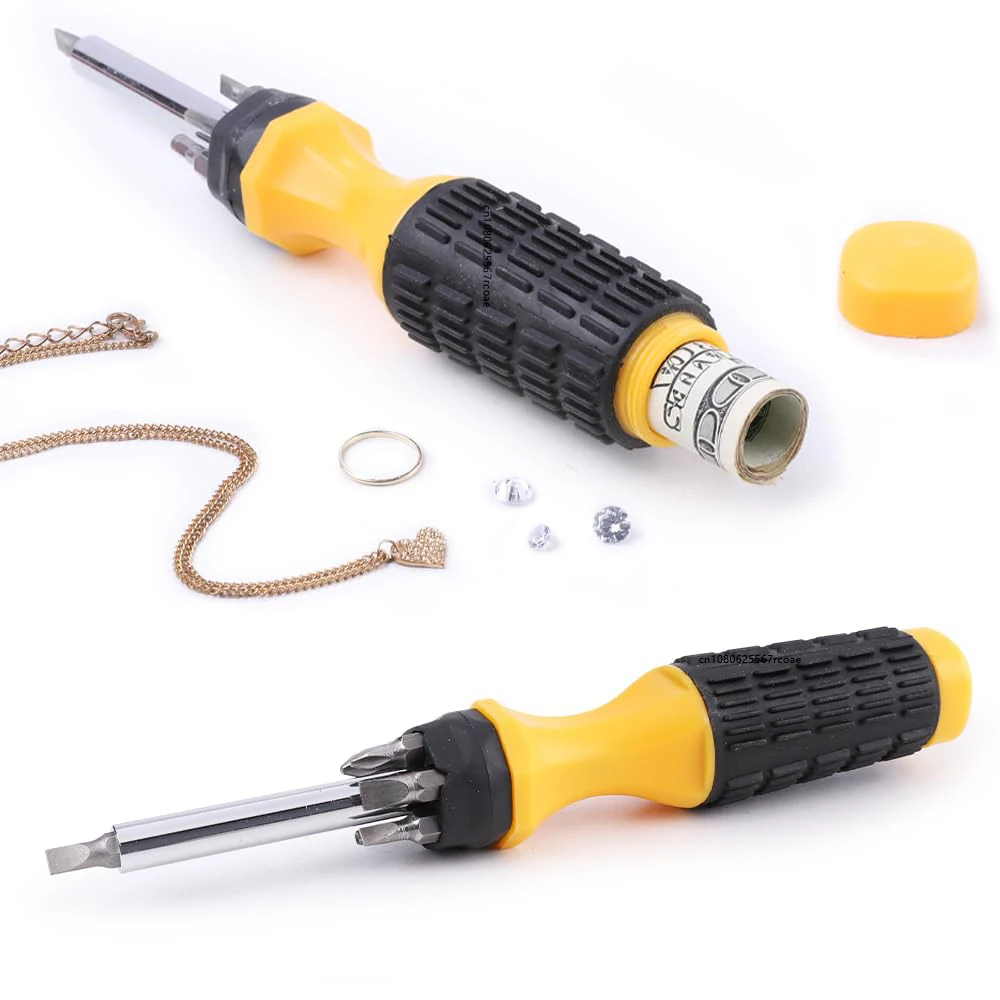 Fake Screwdriver Diversion-Hidden Diversion Safe Simple Install Magnetically Attaches For Quick Access for Hiding Storage Key