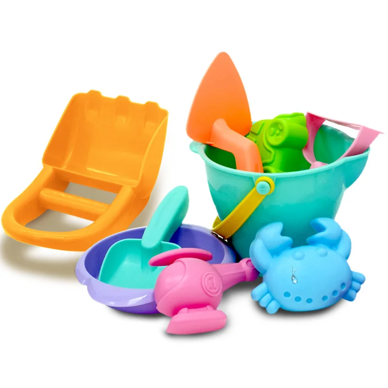 Children Playing with Sand Tools Men and Women Digging Sand and Playing with Water Beach Toys Gifts Bathing