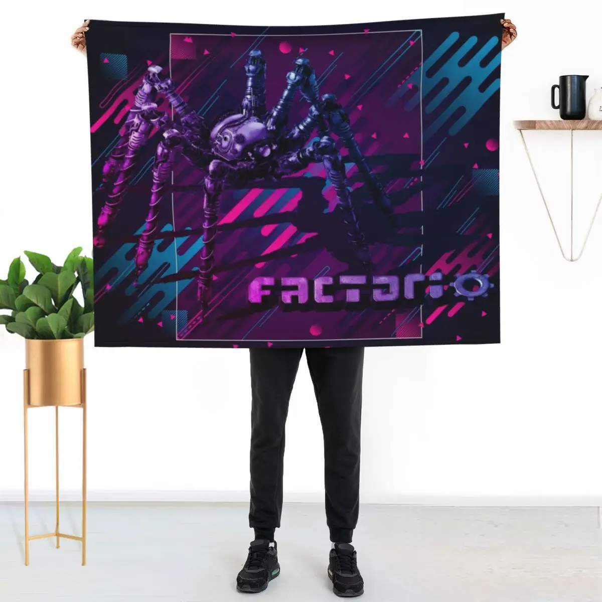 

Factorio Modern Graphic Design Throw Blanket Long Lasting Soft Plush Blanket for Daily Use