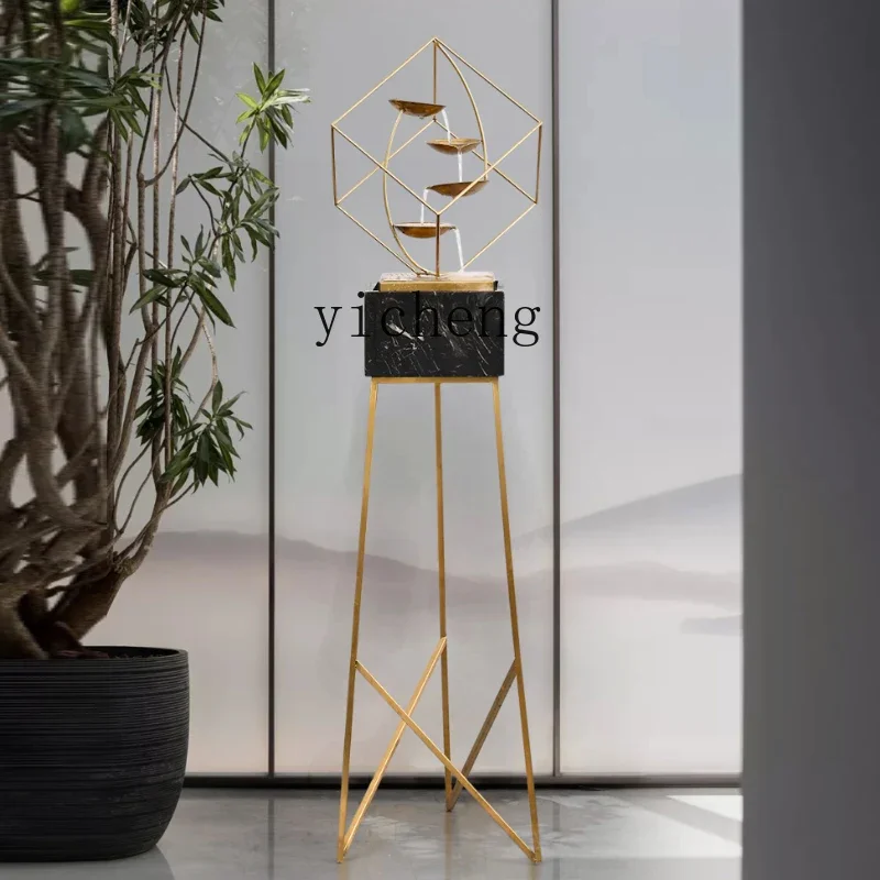 4-13Sofa Side Flowing Water Ornament Living Room TV Cabinet Floor Fountain Entrance Office Decoration
