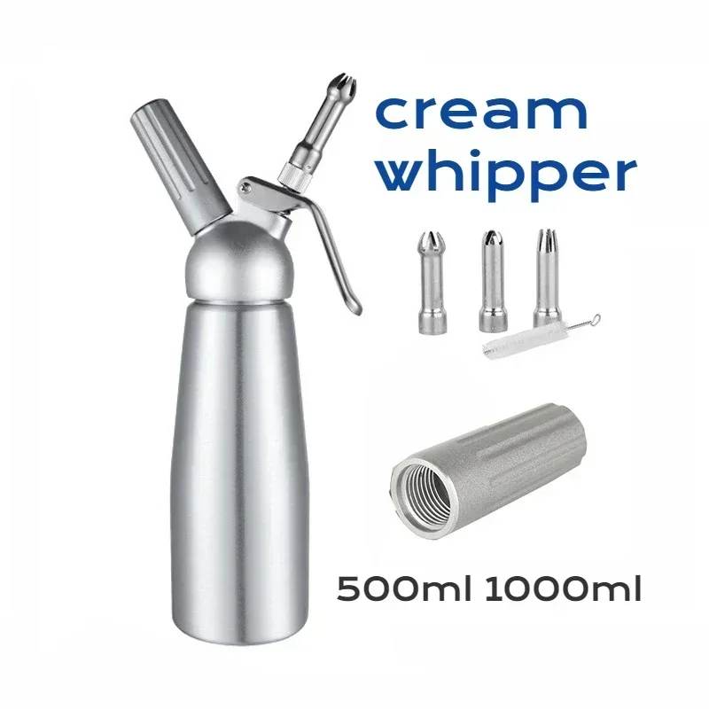 500 1000ml Cream Foam Gun Cake Piping Gun Siphon Squeeze Bottle Dessert Tool Cream Whippers Kitchen Accessories