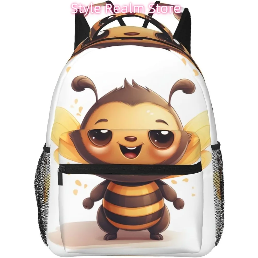 

Cute Bee Lightweight Laptop Backpack Lightweight Multipurpose Travel Casual Daypack Unisex College Backapcks for Men Women Adult