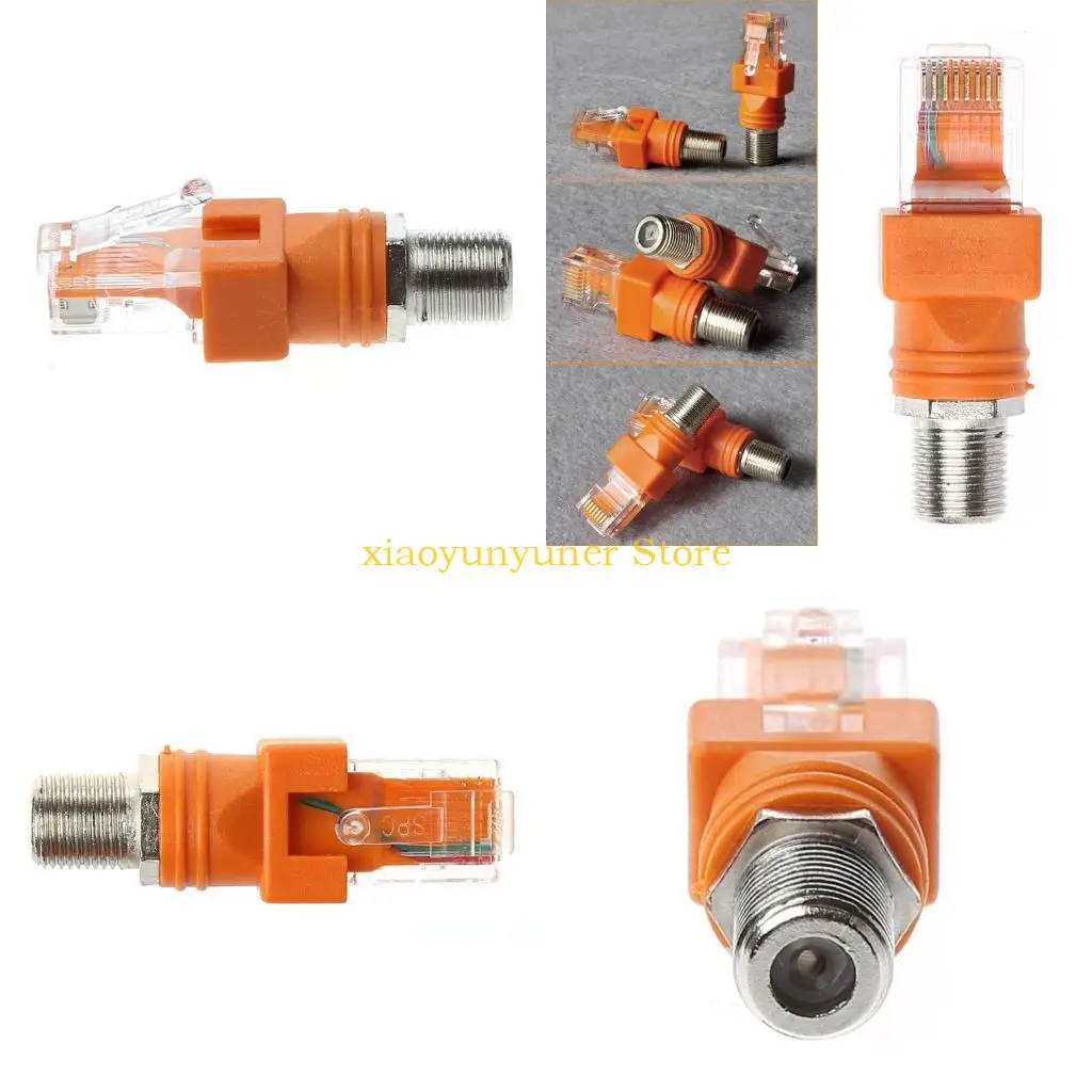 

P9JB F Женский к RJ45 Мужской коаксиальный полый адаптер переходника RJ45 к RF-разъему Конвертер
