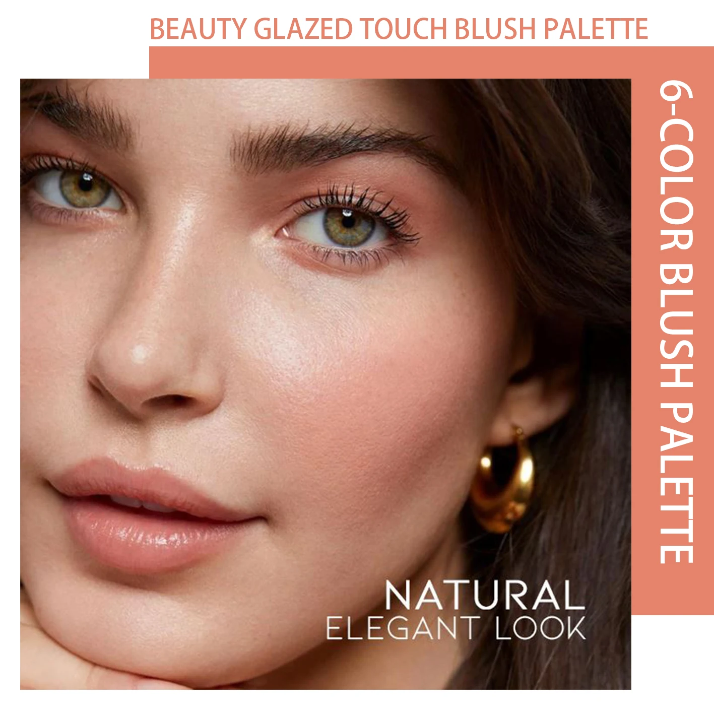 BEAUTY GLAZED 6 colori ad alto pigmento morbido impermeabile guancia rossetto fard in polvere fard per trucco viso cruelty-free