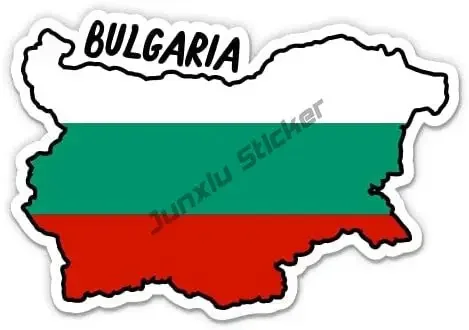 Bulgaria BG Oval Stickers Flag Map Decal Bumper Car Emblem Personality Vinyl Sticker Bulgaria Map Accessories Flag Car Sticker