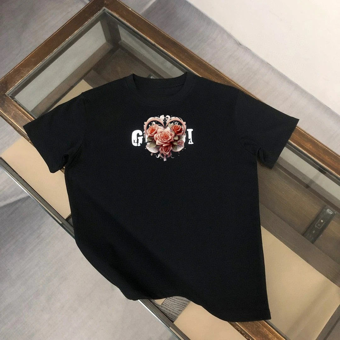 

Men's and Women's Fashion Luxury Brand Cotton Printed Y2K Top T-shirt Street Party Casual Large Size Round Neck Short-sleeved