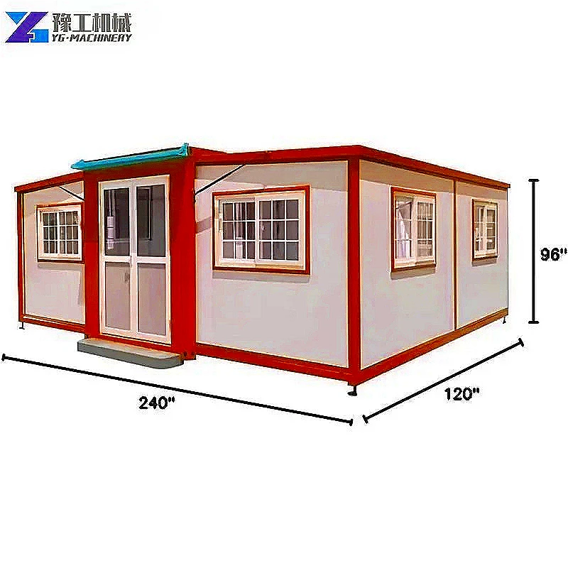 Fold Out Container House 40ft 20ft Expandable Steel Container House 2 3 Bedroom Prefabricated Modular Tiny Home Container House