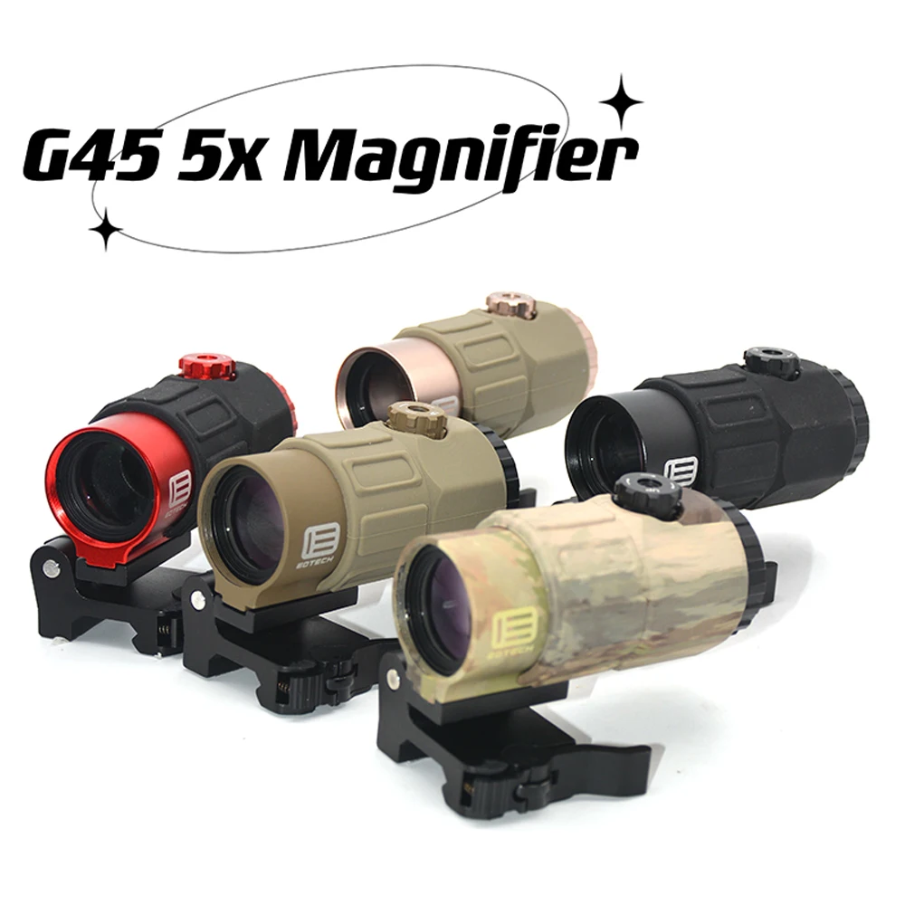 

MAGORUI G45 5x Magnifier Scope Sight with Switch to Side STS QD Mount Fit for 20mm Rifle