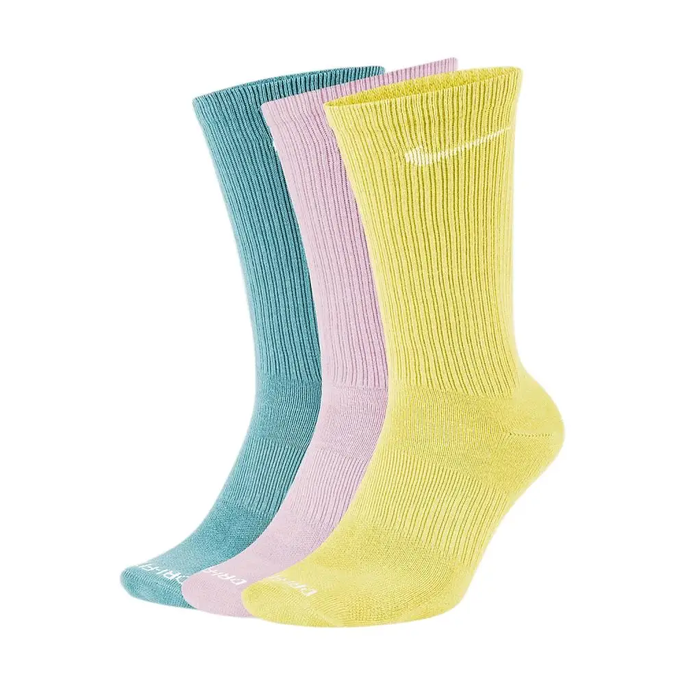 

Nike Socks: Macaron Rainbow Cotton Sports Fashion Comfortable Versatile Yoga Socks, Knee-High, Three-Color, 3-Pack DC7537-901