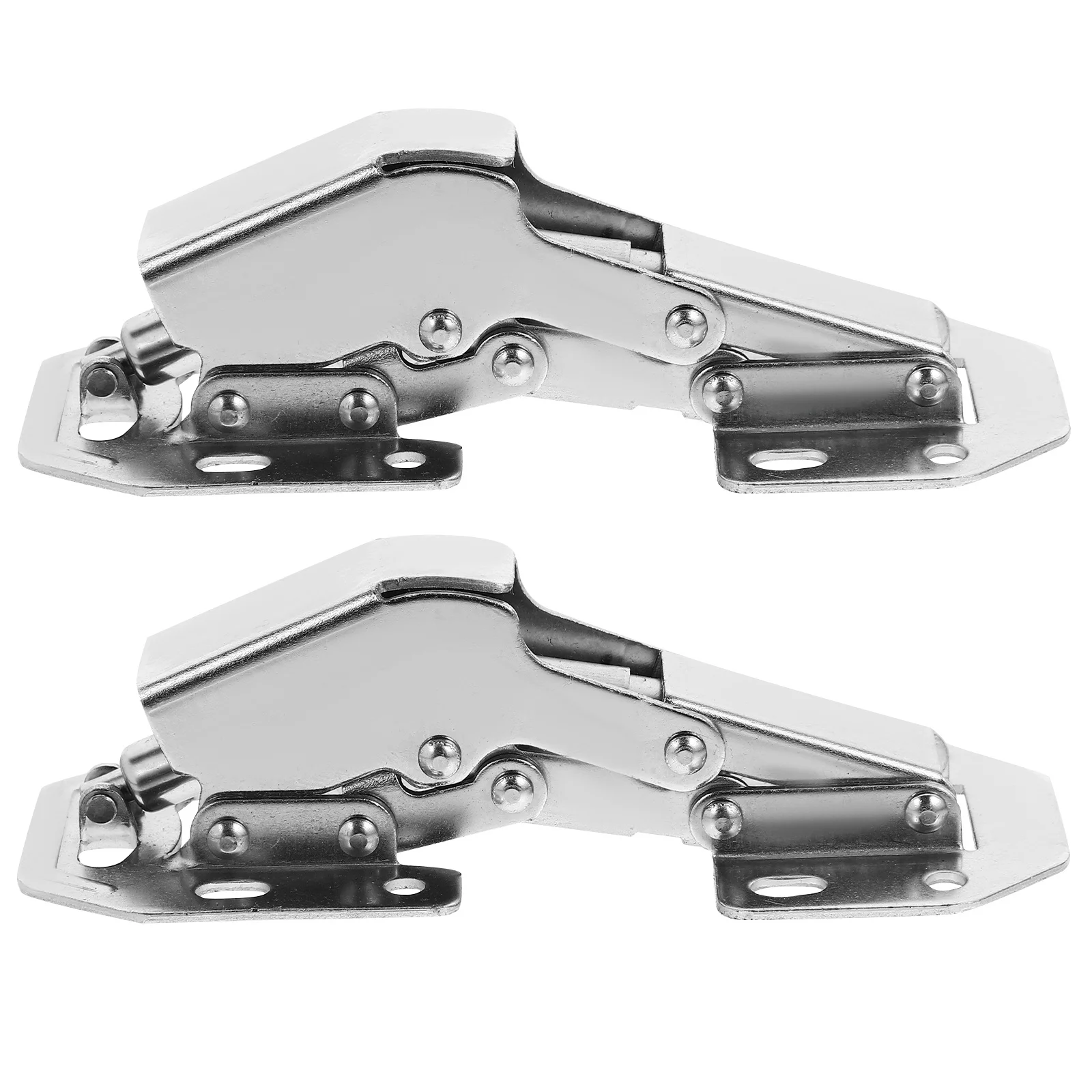 

2 Pcs Load Bearing Hinges Kitchen Cabinet Silver Fine Workmanship Cupboard Door