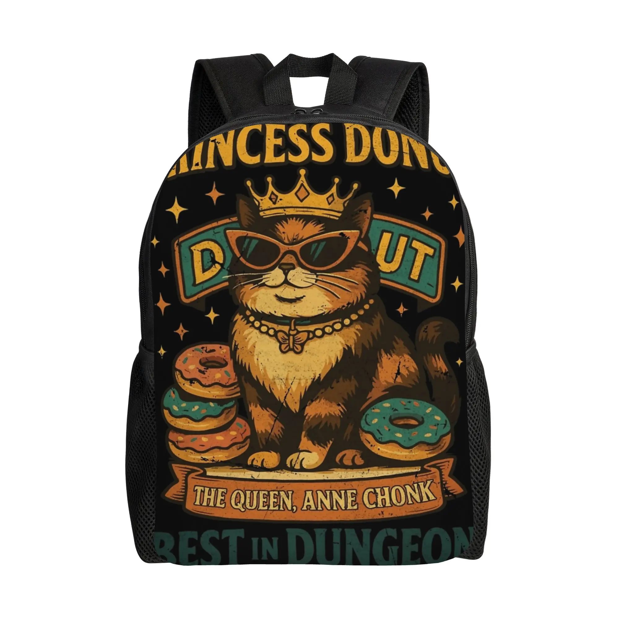 Princess Donut - Dungeon Crawler Carl Backpack  Teen Polyester Outdoor Backpacks Large Modern High School Bags Rucksack