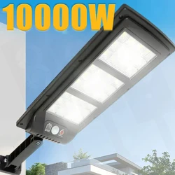 10000W Solar Street Light Outdoor 180LEDs 10000 Lumens Super Bright Motion Sensor Waterproof for Yard Garage Garden Solar Lamp