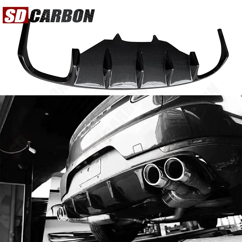

For Porsche Macan Carbon Fiber Car Rear Bumper Diffuser Rear Splitters Spoiler Back lip shunt body kit