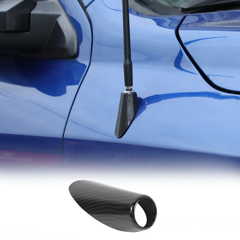 Car Antenna Adapter Base Cover Trim Carbon Fiber Look Accessories For Dodge RAM 1500 2010 2011 2012 2013 2014 2015 2016 2017