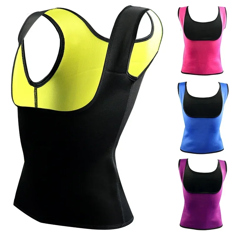 Plus SizeS-6XL Women Shapewear Weight Loss Neoprene Sauna Sweat Waist Trainer Corset Tank Top Vest Sport Workout Slimming Shaper