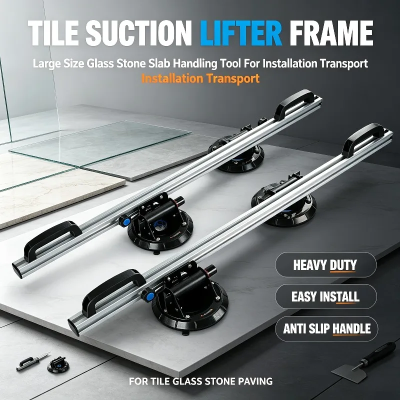 Tile Suction Lifts, Large-Size Glass Stone Handling Racks, Tile And Flat Panel Laying Transport And Installation Tools