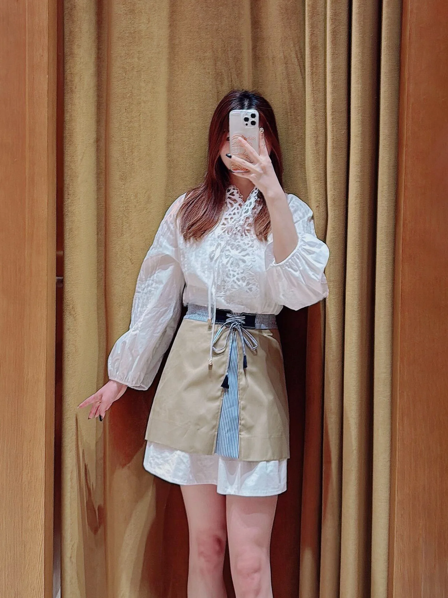 الرجعية مخطط التعادل تنورة الخصر عارضة Faionable الصيف جديد Sle عالية الخصر ألف خط تنورة تخفيف تصميم بسيط ort تنورة