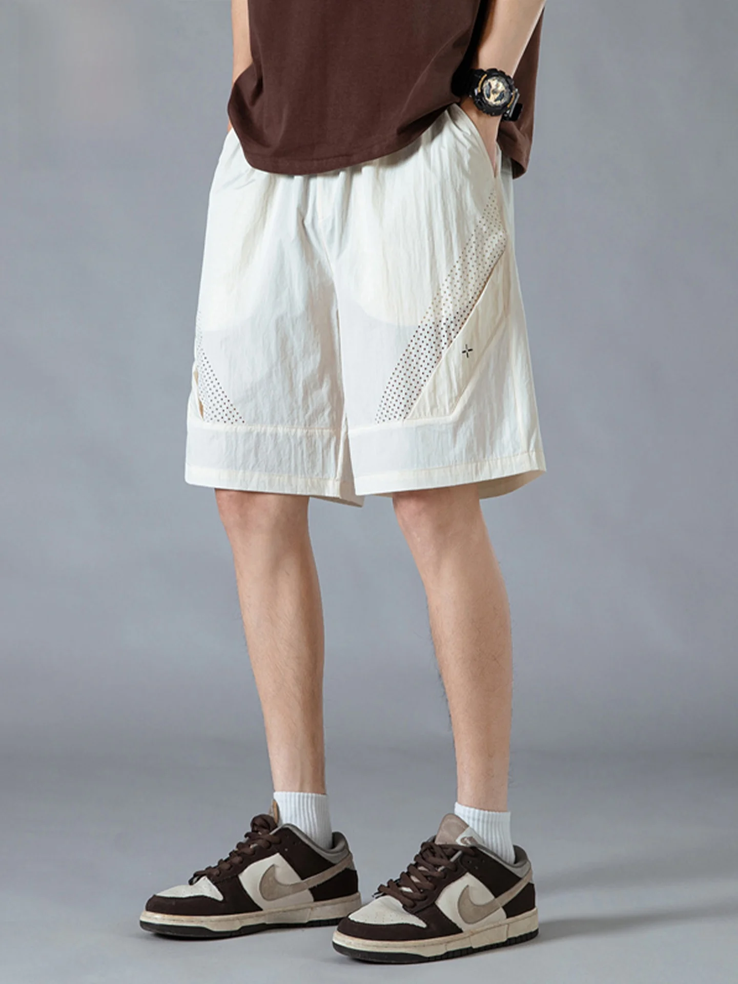 

Мужские летние быстросохнущие легкие дышащие свободные шорты прямого кроя Jeanswest из полиэстера для работы и повседневной носки