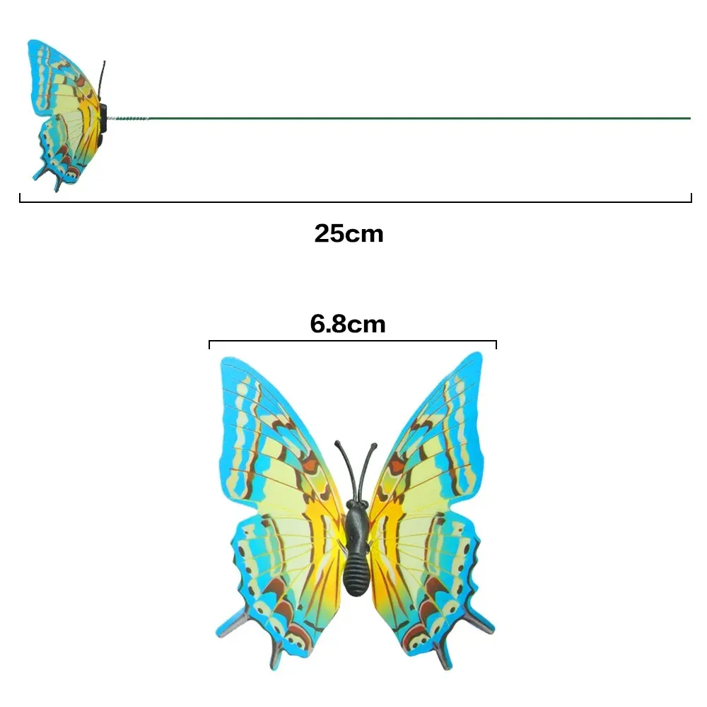 5-25Pcs/Set 3D Simulation Butterflies Garden Yard Planter Colorful Butterfly Stakes Decoracion Outdoor Decor Flower Pots Decor