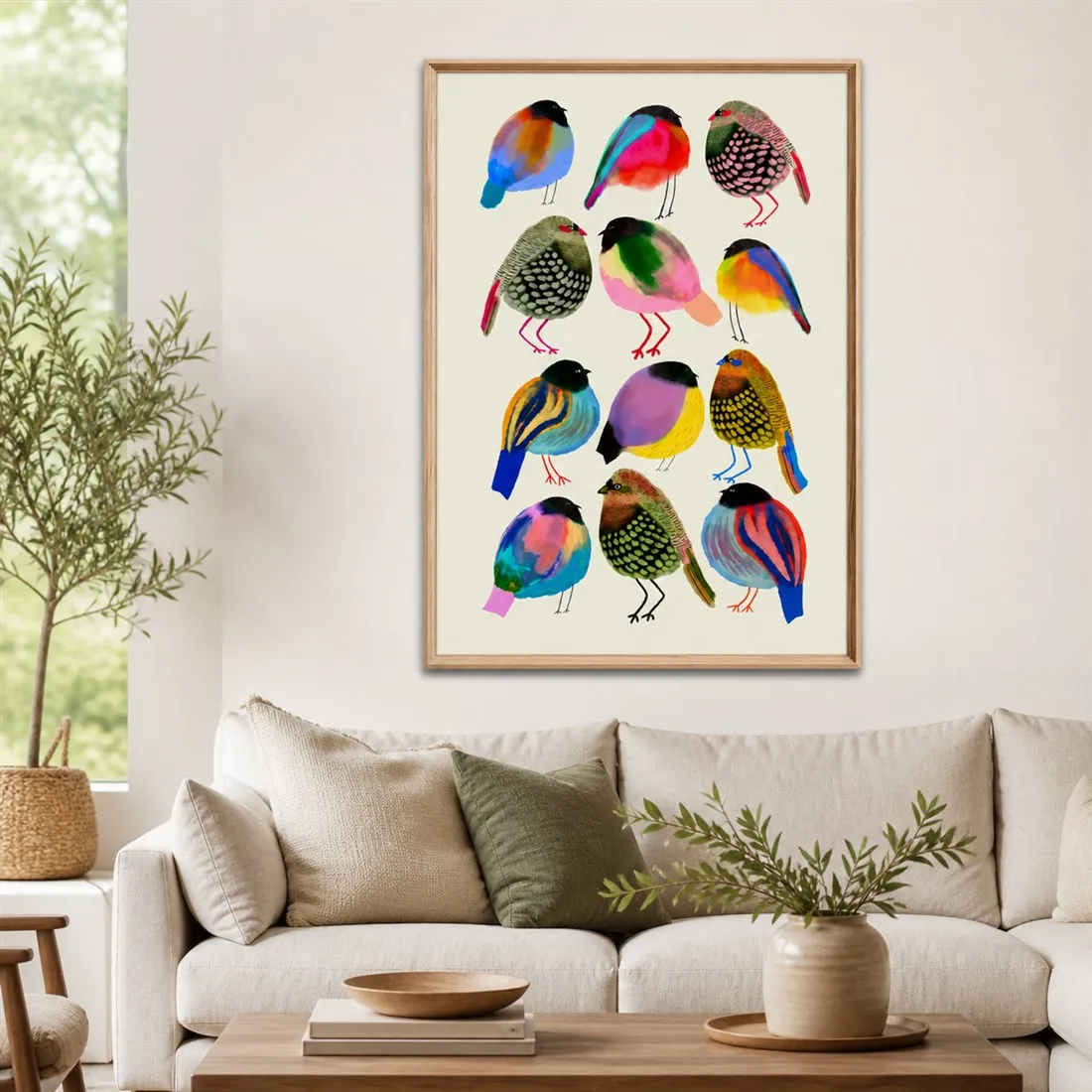 Vibrant Borbs Art Print,Canvas Wall Print,Modern Art Illustration,High‑Grade Home Decoration Artwork for Bedroom,Living Room