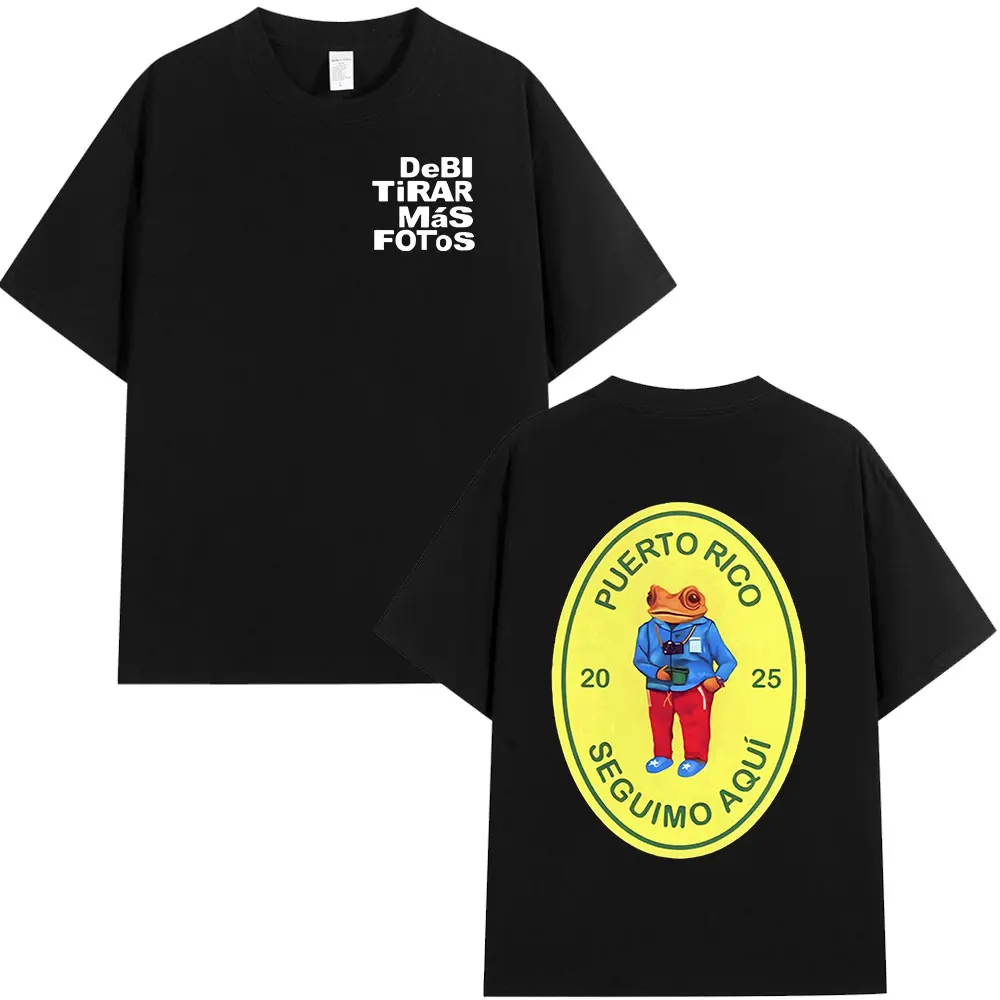 Bad Bunny DTMF Debi Tirar Mas Fotos 2025 New Album T Shirts Men Women Clothing Cotton Oversized T-shirts Hip Hop Fashion T-shirt image 5