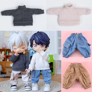 Ob11 Bebek Kış Giysileri Örme Kazak Giyim Bebek Günlük Kot Penny, Nendoroids Ob11,Mollys,Obitsu 11,1/12 Bjd