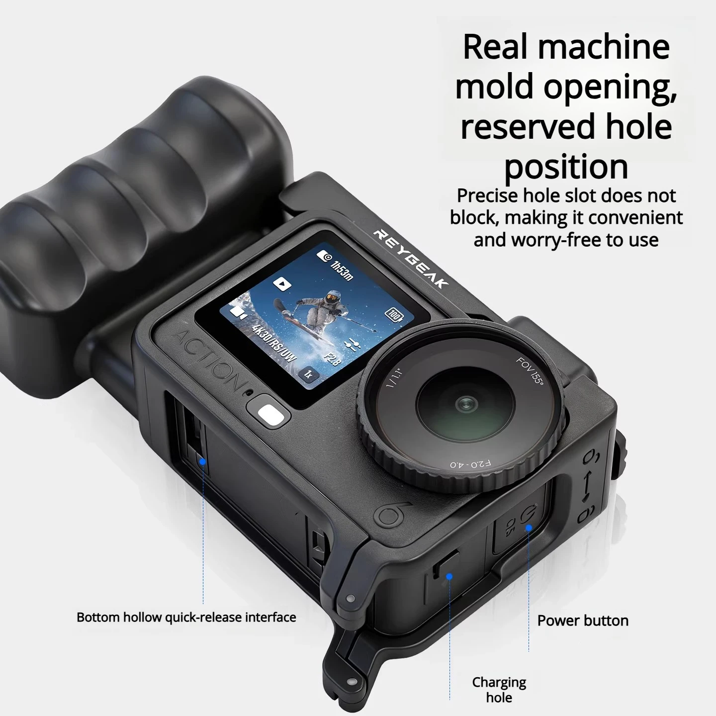 

DJI Action 6 Plastic Street Photography Handle Rabbit Cage Protective Cover Extended Shockproof Sports Camera Filming Accessory