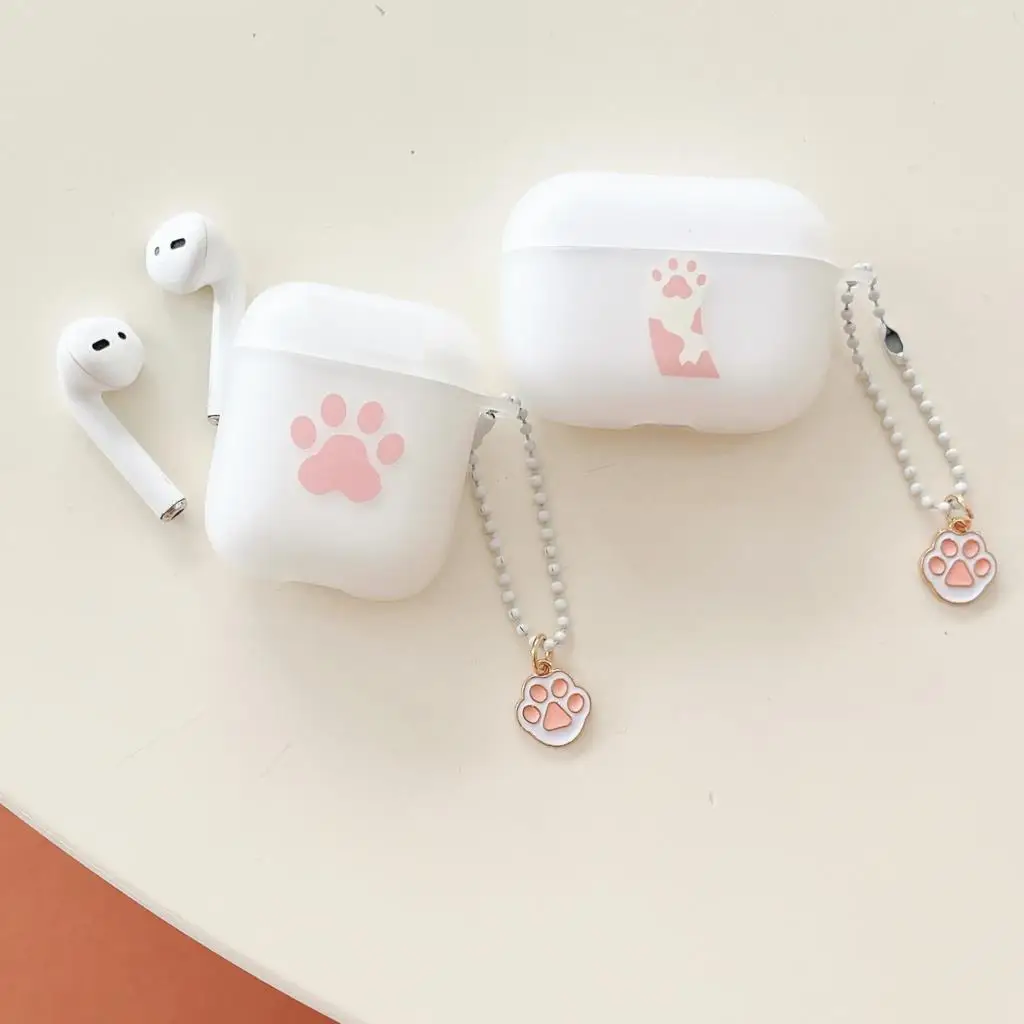 

INS Cute Cartoon Cat Paw Earphone Case For apple AirPods 1 2 Pro Bluetooth Silicone Earphone Case for AirPods 3 Dog Cover Shell