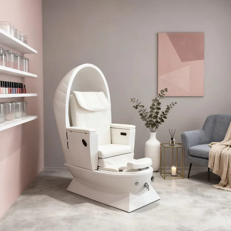 

Adjustable Electric Pedicure Chair, Spa Massage, Egg-Shaped Salon, Metal, Stainless Steel, Commercial Use
