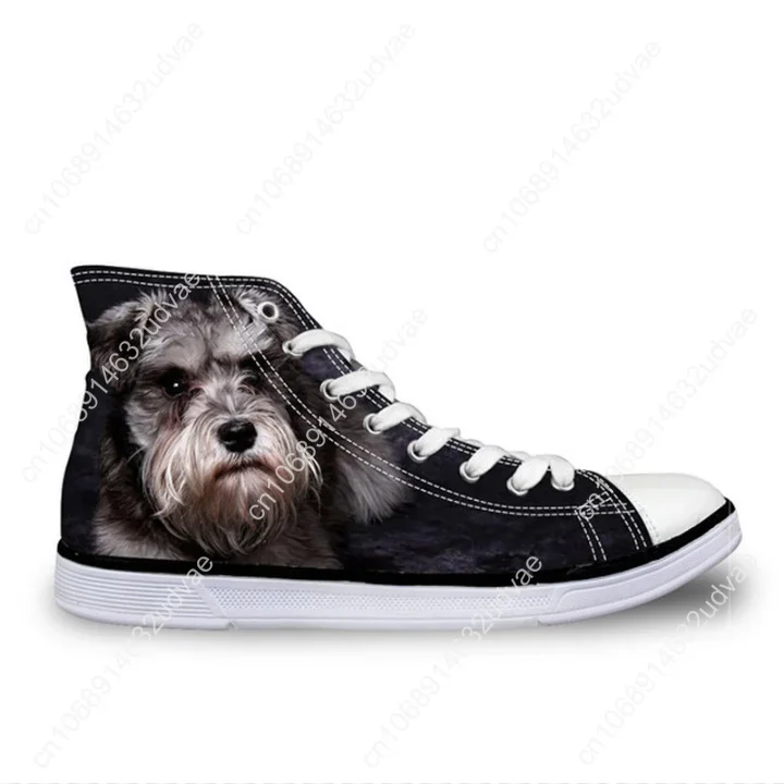 New Spring Women High Top Vulcanize Shoes Cute Dachshund Dog 3D Printed Female Canvas Flats Shoes Woman Causal Sneakers