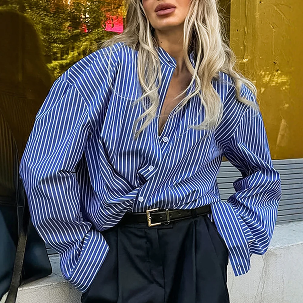 Französisch gestreiftes High-End-einfaches All-Match-Shirt für Damen, Herbst und Winter, neue Nische, personalisiertes Top für Damen