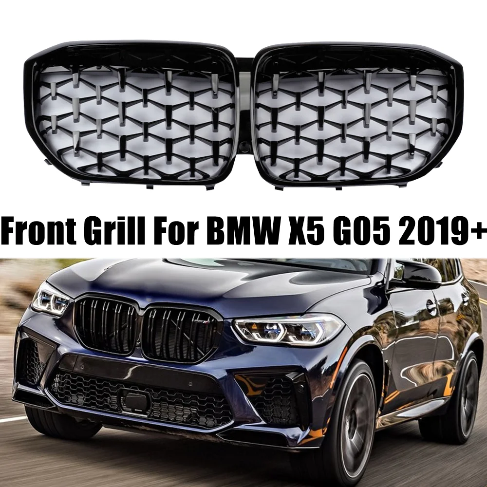 

Car Front Kidney Bumper Grills Diamond Star Style Grille For BMW X5 G05 2019 2020 2021 2022 Racing Grill Replacement Car Styling