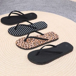 Women Flip Flops Leopard Slippers Ladies Shoes Indoor Outdoor Flip-Flops Beach Flat Slides Pantuflas Mujer 2025