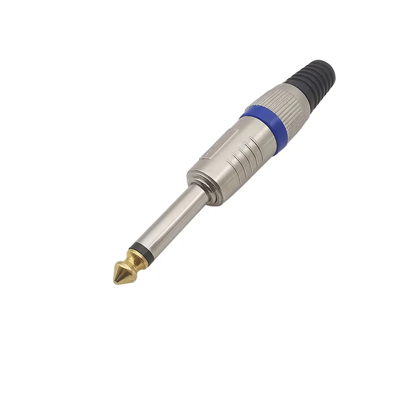 6.35mm 1/4 Inch Male Plug TS Mono / TRS Stereo Audio Plugs Jack Amplifier Microphone Wire Cable Soldering Type Connectors