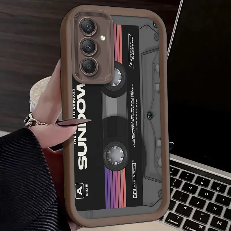 خمر الفن راديو الشريط الحال بالنسبة لسامسونج غالاكسي A54 A05S A05 A34 A24 A14 A53 A33 A23 A13 A52 A52S A32 A22 A12 A71 A51 A31 غطاء #4