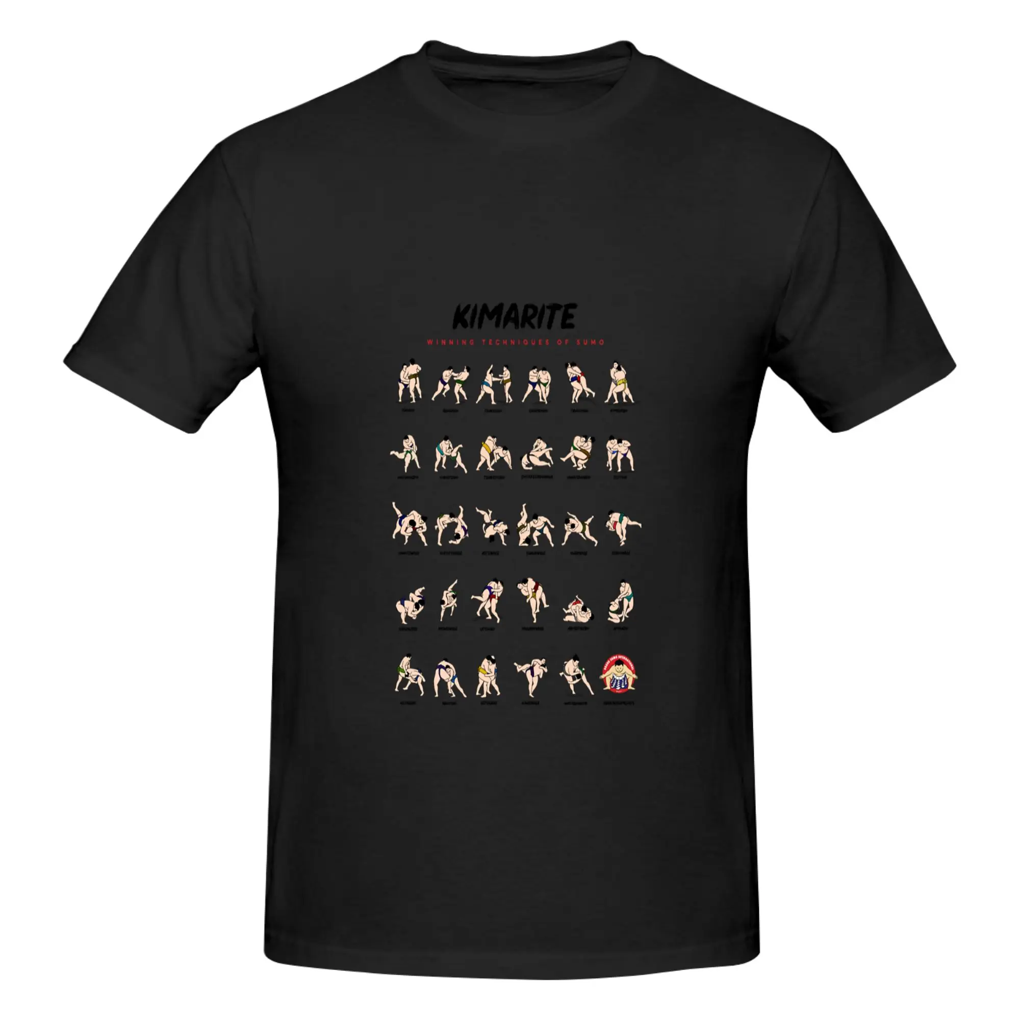 Funny Kimarite   Winning Techniques of Sumo  Men's Printed T-Shirt Unisex T shirtBasketball