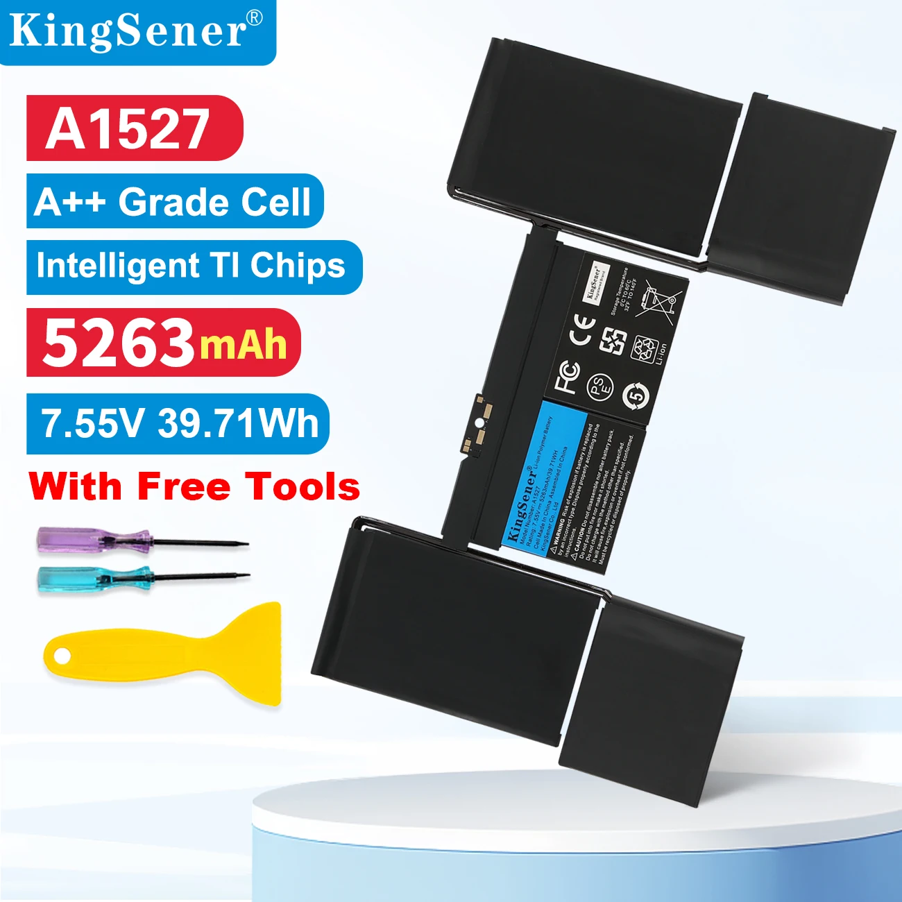 

KingSener A1527 A1705 Laptop Battery for APPLE Macbook pro 12" A1534 2015 2016 2017 year MF855 MJY32CH/A MK4M2 EMC2746 EMC2991