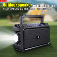 With Solar Charging Powerful Lighting Bluetooth Speaker Portable Stereo Surround Wireless Subwoofer Boombox For Outdoor Activity