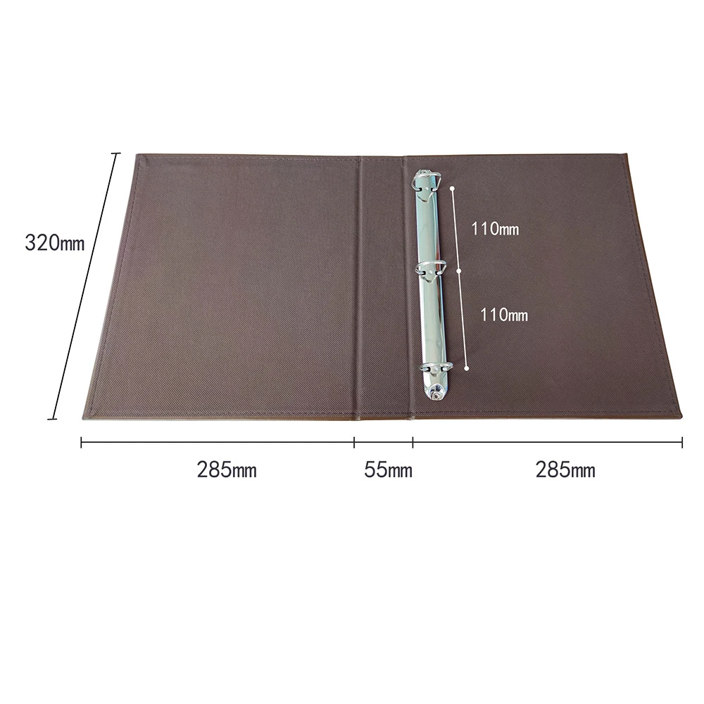 A4 PU Leather Binder Photocard Photo Album Coin Stamp Paper Money Collection Book File Document Binder Loose Leaf Cover 3 Ring