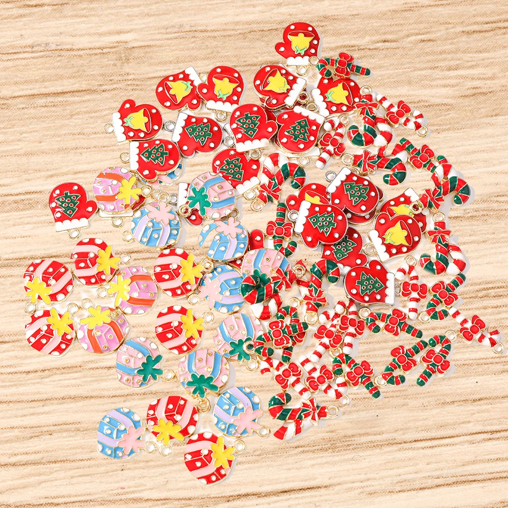 Tusember 10 個ミックスかわいいエナメルクリスマス - Jewelry Making Gloves のレビューと価格