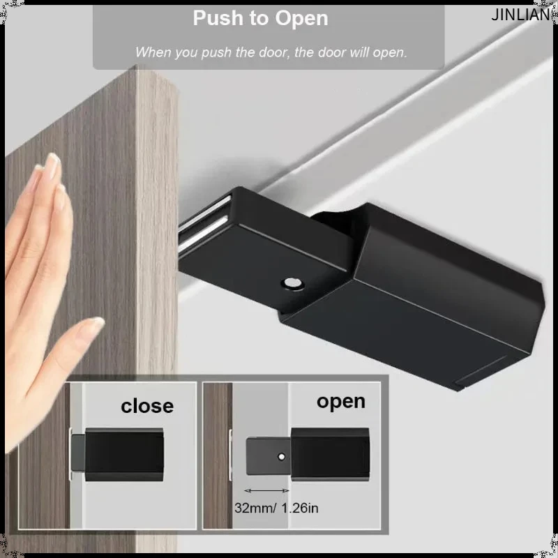 1/4sets Cabinet Door Bouncer Magnetic Door Catches Wardrobe Door Stops Drawer Push Closer Cabinet Latch Catch Heavy Duty Closers