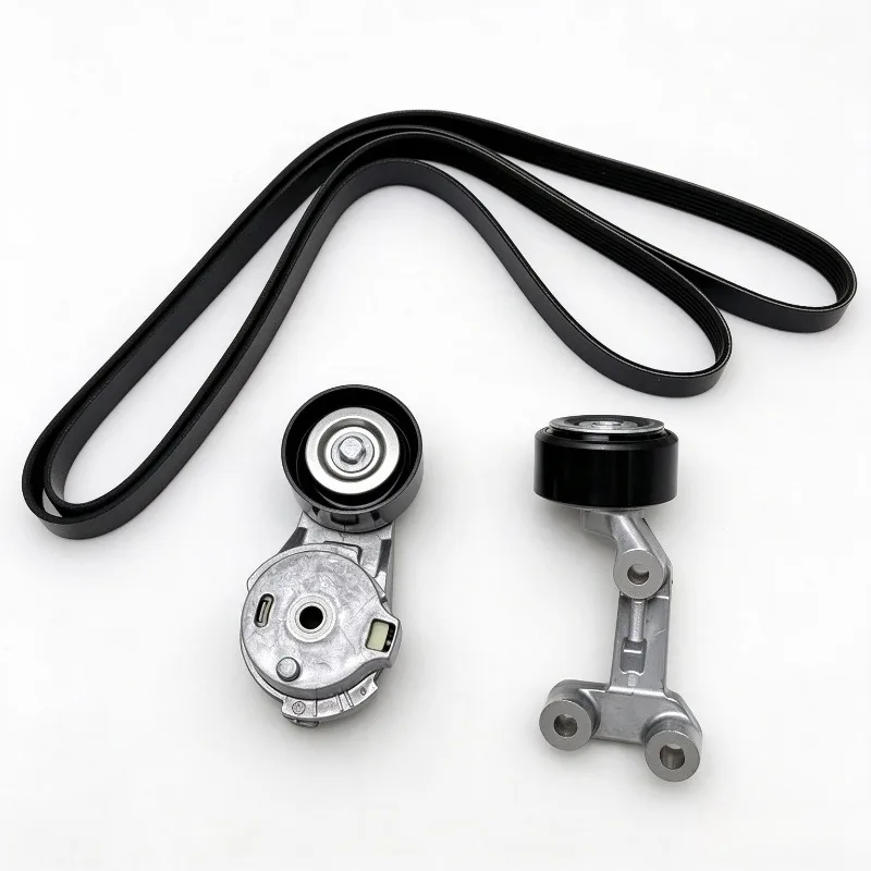 Alternator Drive Belt Tensioner Idler Pulley Kit Compatible with Hummer H3 12590963 Serpentine Belt Replacement Set