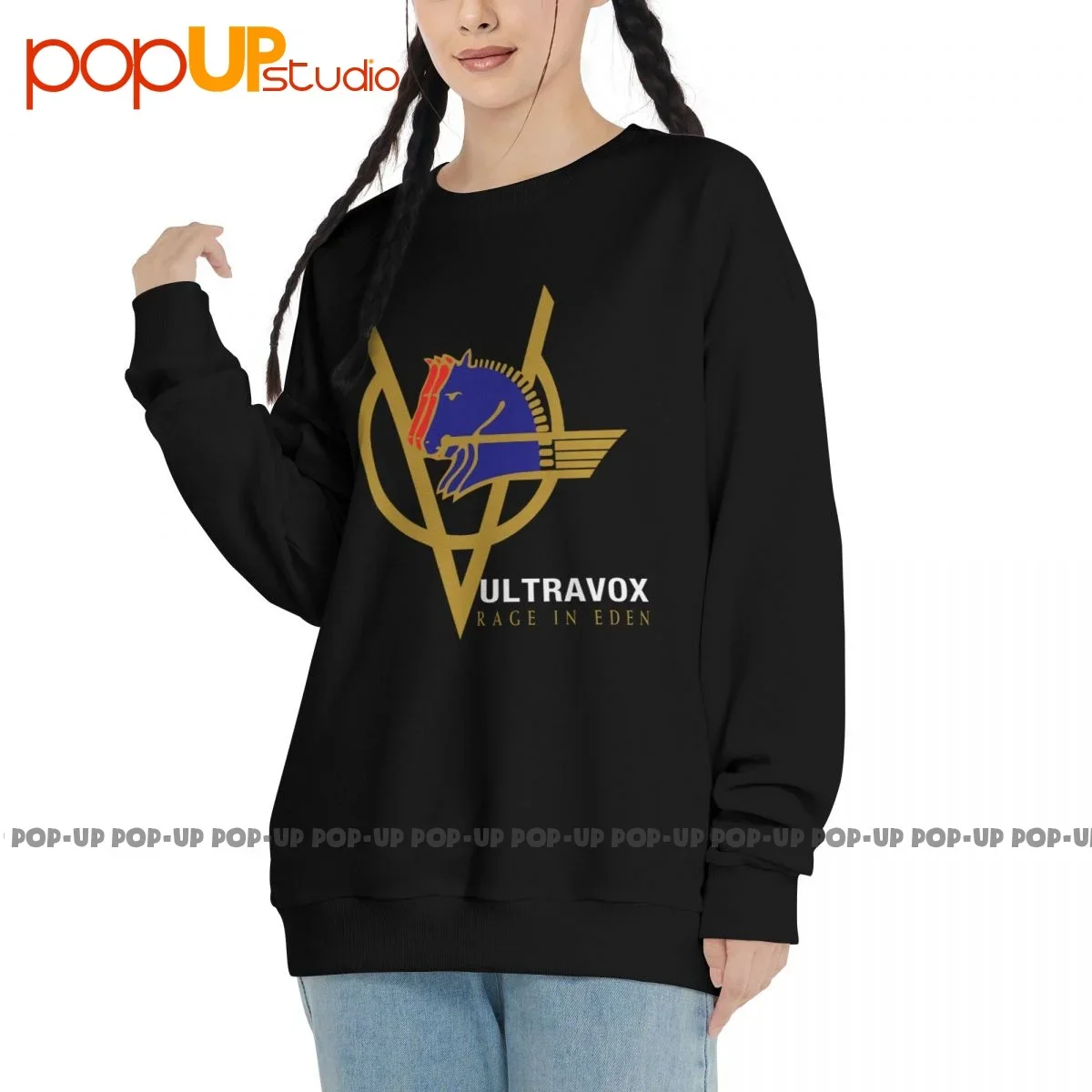 Ultravox Rage In Eden Wave Logo Sweatshirt Pullover Shirts Top Print Vintage Hot Selling